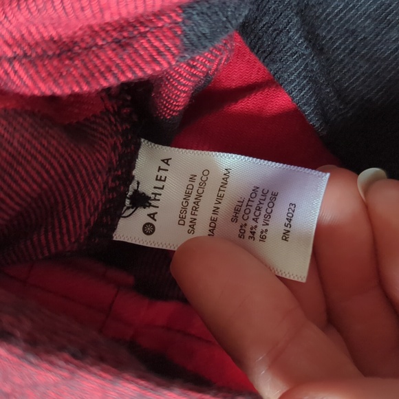 Athleta red and black lumberjill flannel - Picture 5 of 9